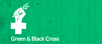 Green & Black Cross logo