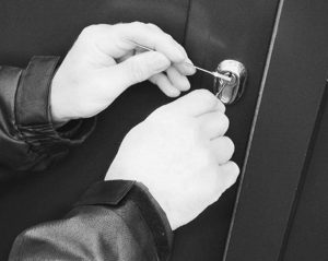 Photo of someone picking a lock